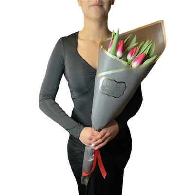 'Passion' piros tulipán csokor