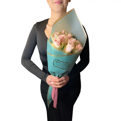 'Pink Athena' rózsaszín rózsacsokor