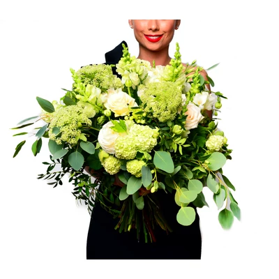 'White Dream' Fehér&Zöld Óriás Vegyes Virágcsokor