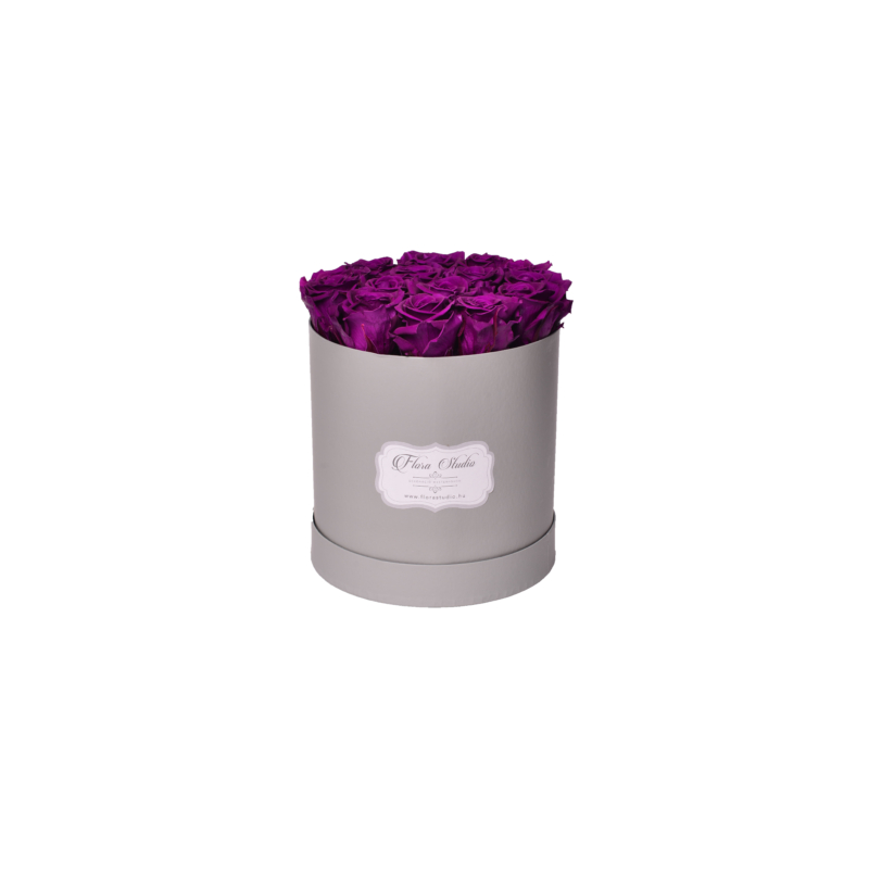 'Purple Box' Örökrózsás virág box